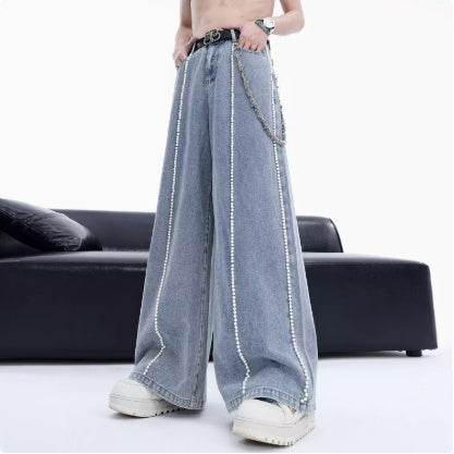 Niche Design Pleated Textured Short Shirt Men's Tops