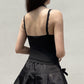 Street Dark Style Backless Top