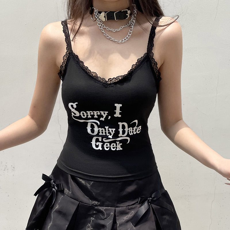 Street Dark Style Backless Top