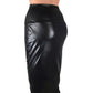 Newly Women High Waist Faux Leather Pencil Skirt Bodycon Skirt Solid Sexy OL Office Skirts
