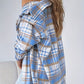 Casual Flannel Plaid Cufflink Long Sleeve