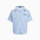Niche Design Pleated Textured Short Shirt Men's Tops